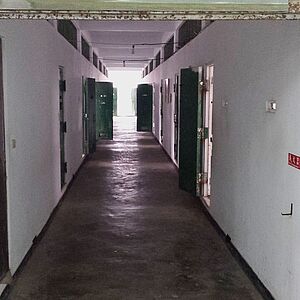 Cell corridor in the former "Villa Oasis" prison