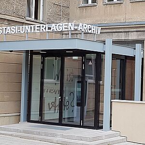 Entrance to the Stasi Records Archive in Berlin